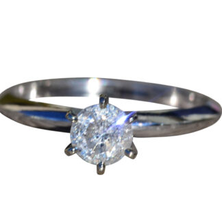 The Ladonia:  Ladies 14K White Gold 0.45 CTW Diamond Solitaire Engagement Ring