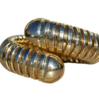 SOLD - The Bon Air:  Ladies Italian Tubogas Style Ring in 14K Gold