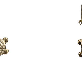 SOLD - The Blue Springs:  Ladies 14K Yellow Gold Turtle Dangler Earrings