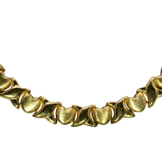 SOLD - The Panola:  Ladies Italian Made 14K Yellow Gold Heart Chain