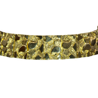 SOLD - The Bossier City:  Gentlemen's Vintage Gold Nugget Bracelet in Yellow Gold
