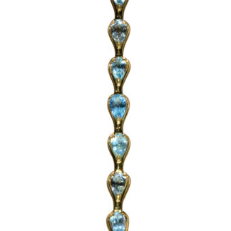 SOLD - The Ossun:  Ladies 14K Gold Gem Set Bracelet set with Topaz