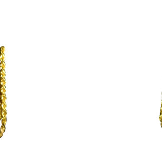 SOLD - The Twin Lakes: Yellow Gold Rope Flexible Hoop Earrings