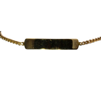 The Montz:  Children's 6 Inch ID Bracelet in 14K Yellow Gold
