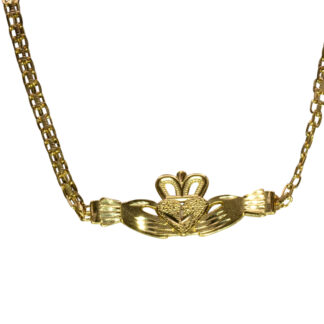 SOLD - Ladies 14K Gold Claddagh Bracelet