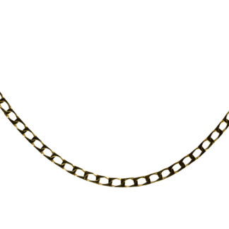 SOLD - Men's 20 Inch 14K Yellow Gold Flat Curb Link Chain