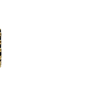 SOLD - The Des Allemands:  Ladies Mexican Made 14K Yellow Gold Black Onyx Hoop Earrings