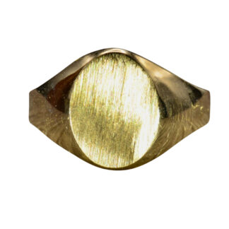 SOLD - The Kenner:  14K Yellow Gold Engravable Signet Ring