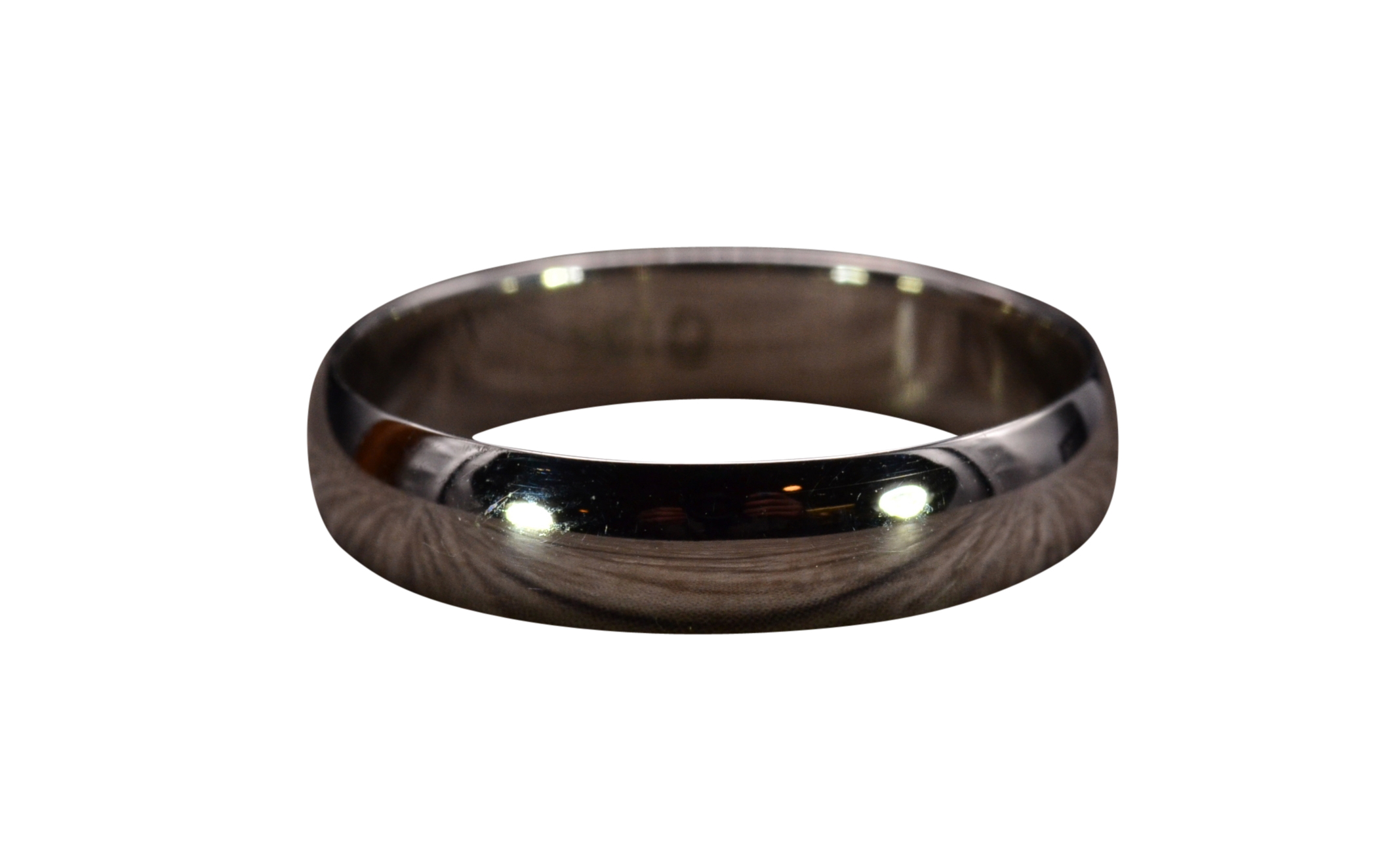 The Sun Valley: White Gold Polished Dome Band