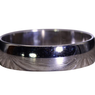 The Band:  Men's White Gold Wedding Band