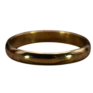 SOLD - The Panorama City:  Yellow Gold Domed Wedding Band