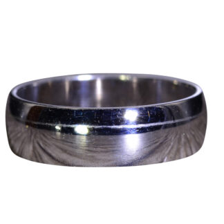 The Chatsworth:  White Gold Domed Wedding Band