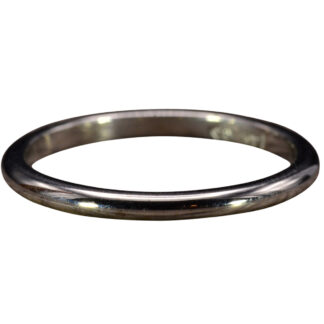 The Sherman Oaks:  White Gold Polished Band