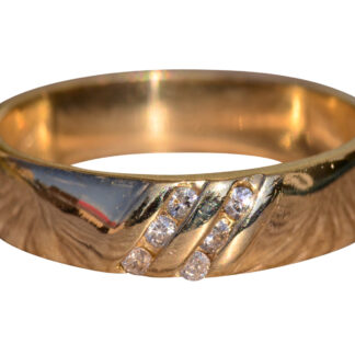 SOLD - The Concord: Gentleman's Yellow Gold and Diamond Band Style Ring