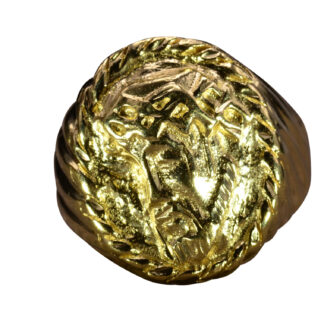 The Gardenia: Yellow Gold Religious Ring