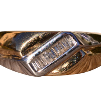 The Paddington: Two Tone Baguette Cut Diamond Ring