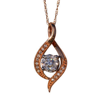 SOLD - The Yeepoon:  Rose Gold Diamond Necklace