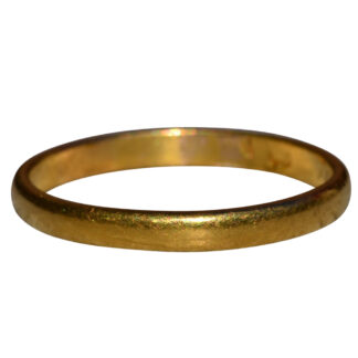 SOLD - The Taria:  Ladies 22K Yellow Gold Engraved Wedding Band