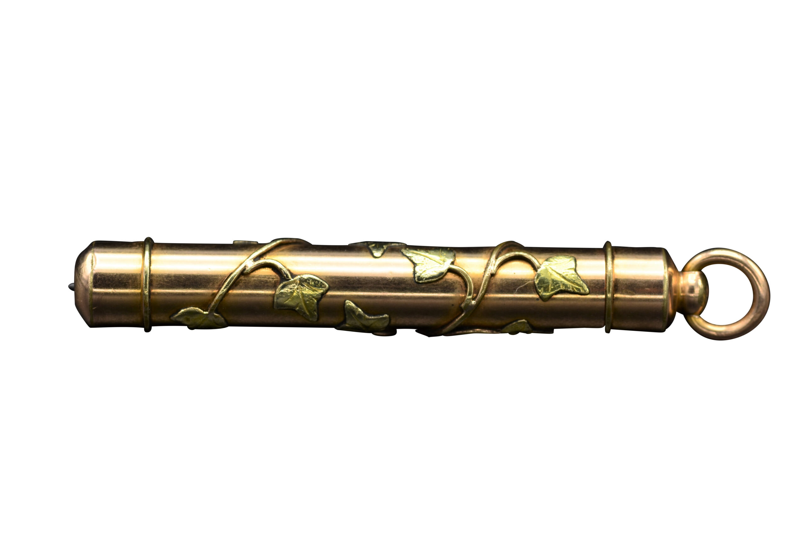 SOLD - The Cleveland: Antique Rose Gold Filled and Green Gold Mechanical Pencil Pendant