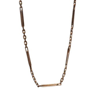 Ladies Antique Station Chain in 14K Rose Gold