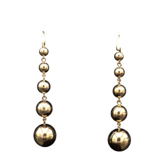 The Arringtons:  Ladies 18K Rose Gold Mid Century Dangler Earrings