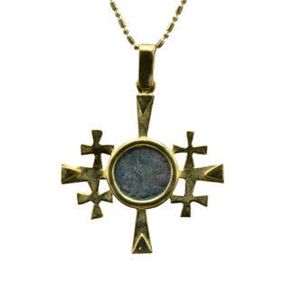 The Macomb:  18 Karat Yellow Gold Ancient Coin Pendant
