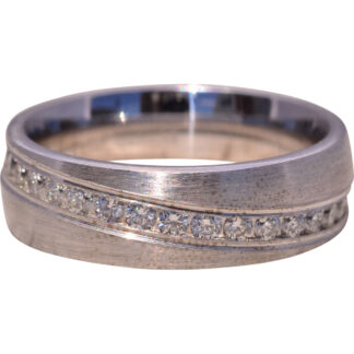The Benchmark Contour: Diamond Band in White Gold
