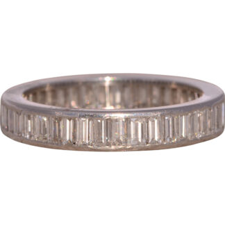 The Platinum Glow: Baguette Cut Natural Diamond Eternity Band
