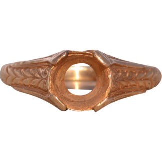 The Dinola Heritage: Engraved Solitaire Mounting in 14k Gold