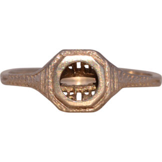 Antique Semi-Mount Ring in White Gold