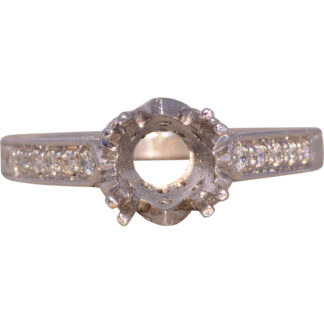 Semi-Mount Diamond Ring in White Gold