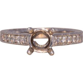 Semi-Mount Diamond Ring in White Gold