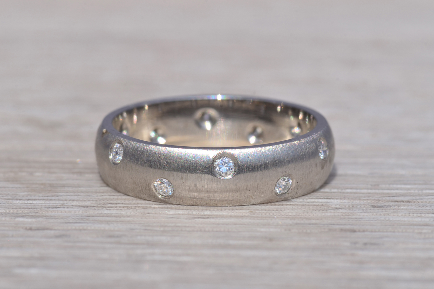 The Starlight Band: Natural Diamond Ring in Platinum - Image 2