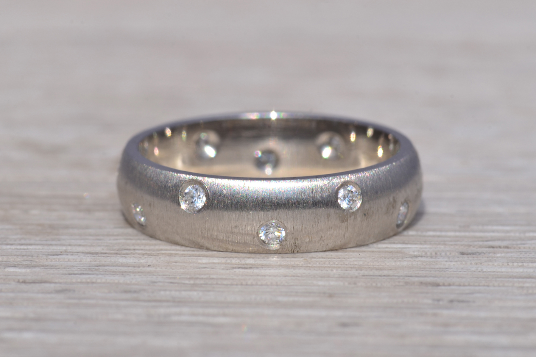 The Starlight Band: Natural Diamond Ring in Platinum - Image 3