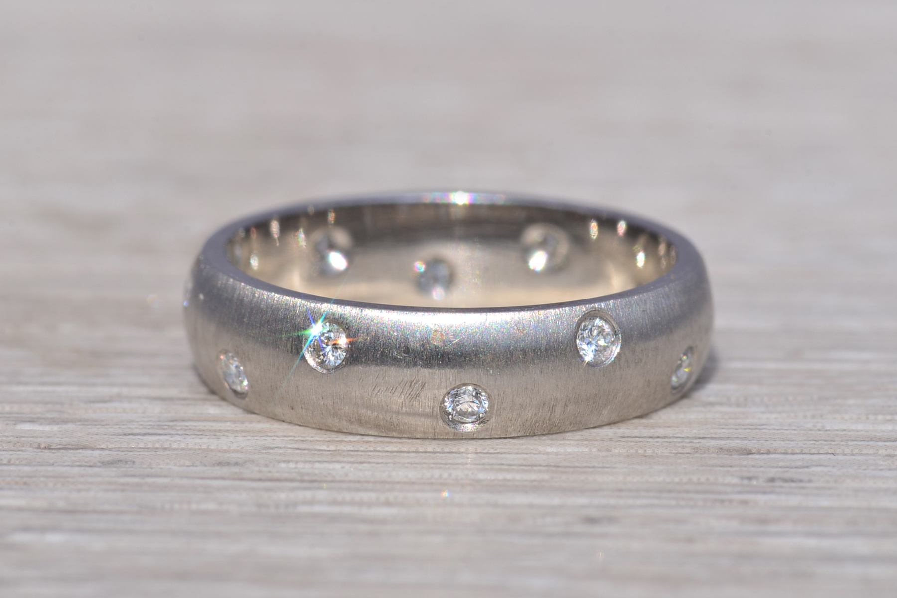 The Starlight Band: Natural Diamond Ring in Platinum - Image 5