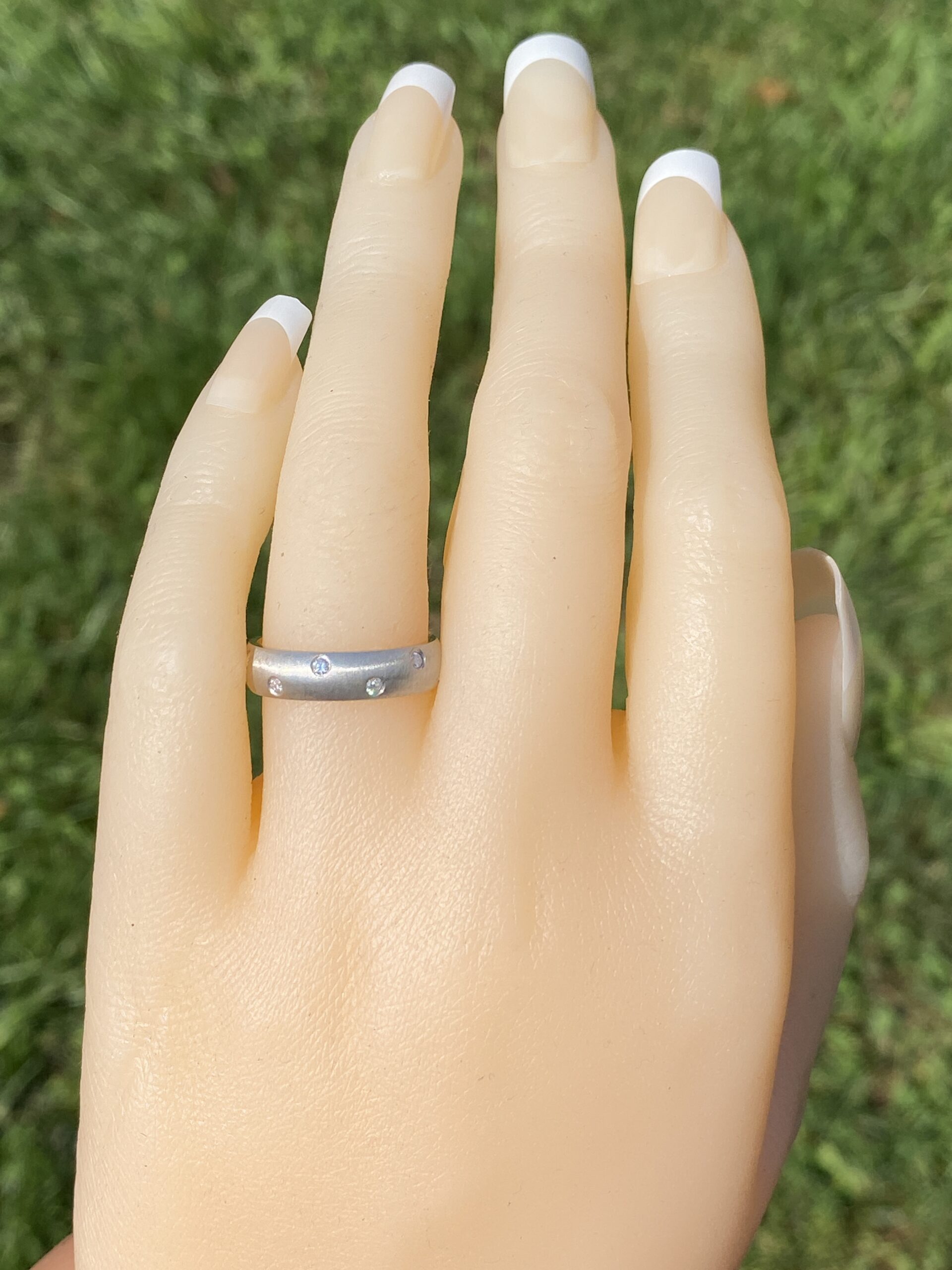 The Starlight Band: Natural Diamond Ring in Platinum - Image 6