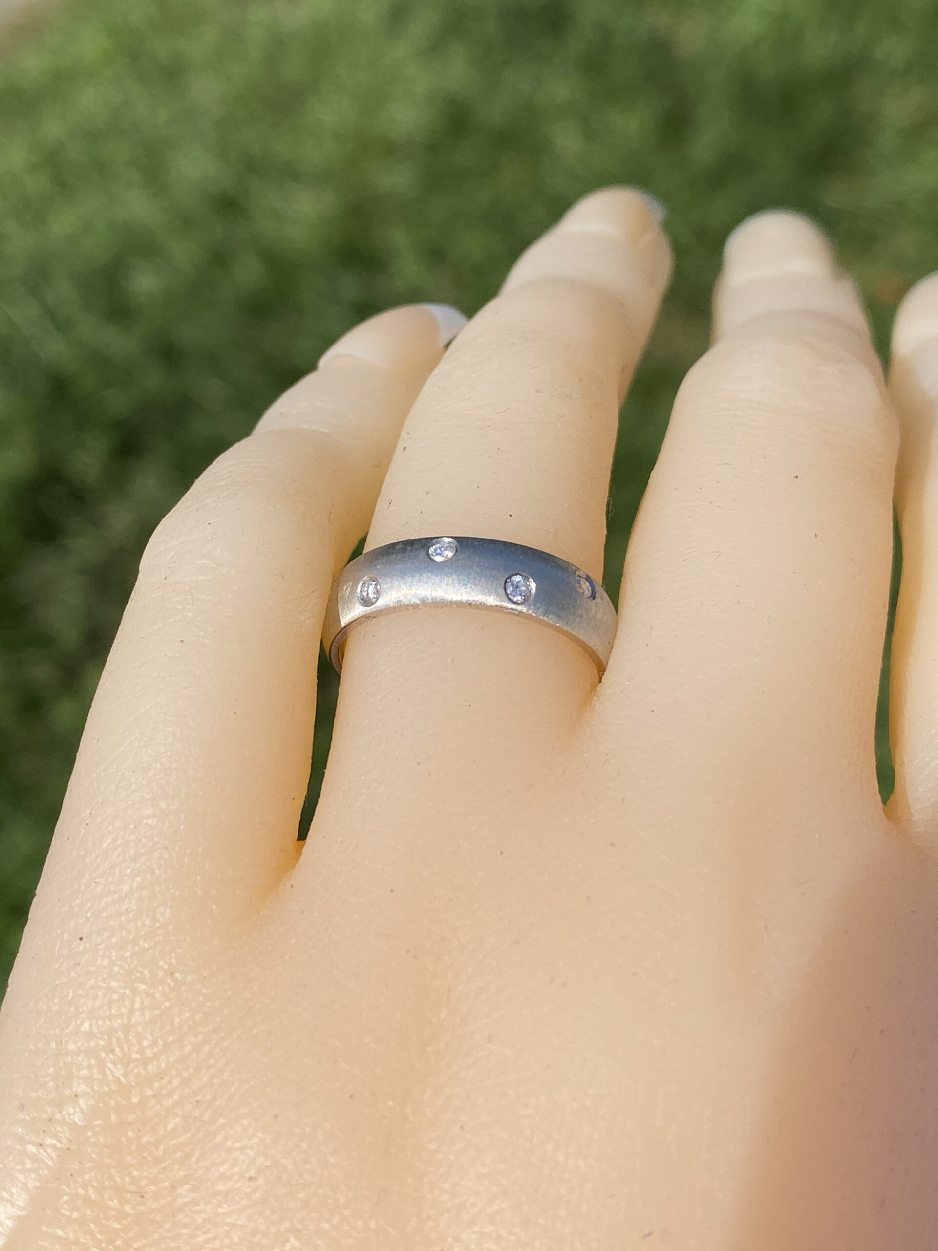 The Starlight Band: Natural Diamond Ring in Platinum - Image 8