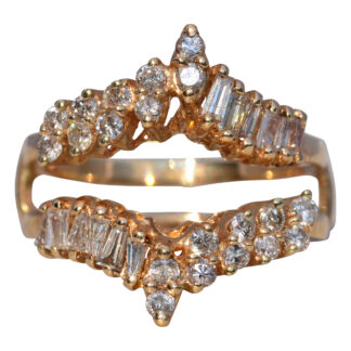 The Diamond Harmony: Natural Diamond Jacket Ring in Yellow Gold