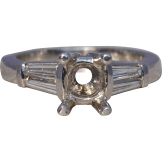 The Tapered Brilliance: Diamond Ring Mounting in Platinum