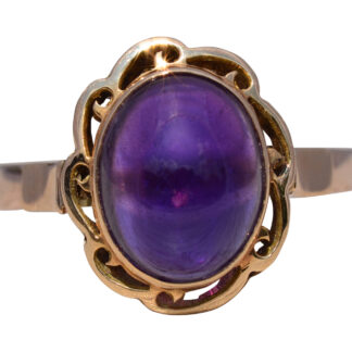The Amethyst Whimsy: Amethyst Ring in Yellow Gold