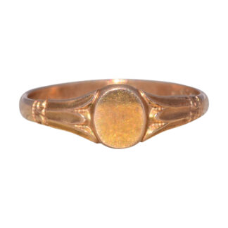 SOLD - The Petite Heirloom: Baby Signet Ring in Yellow Gold