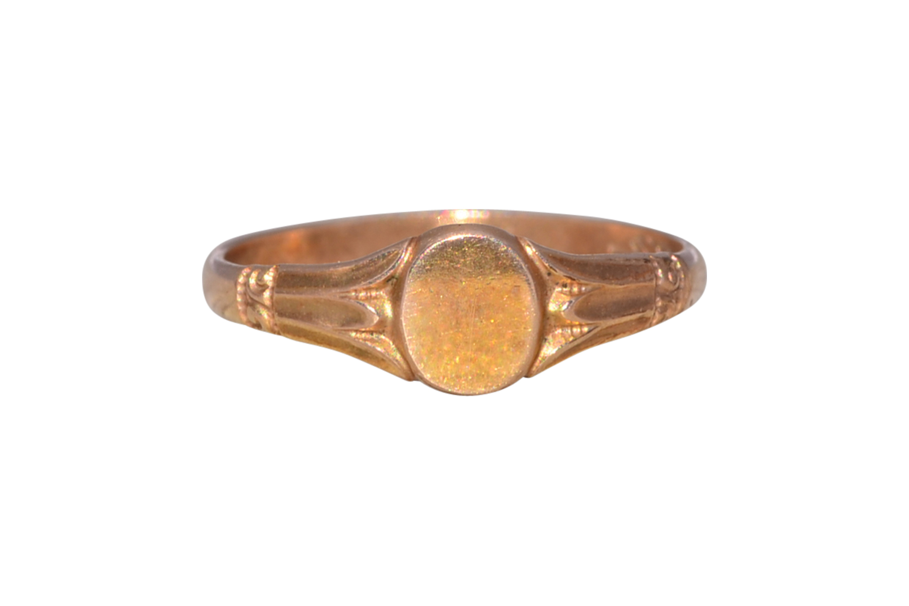SOLD - The Petite Heirloom: Baby Signet Ring in Yellow Gold