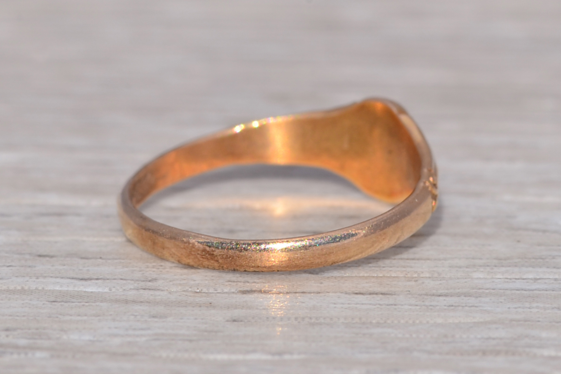 SOLD - The Petite Heirloom: Baby Signet Ring in Yellow Gold - Image 5