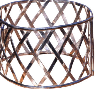 SOLD - The Dorchester:  Handmade Woven White Gold English Bangle Bracelet