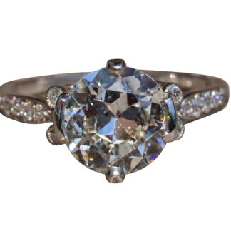 The Bellevue:  Antique Tiffany & Company Engagement Ring in Platinum Art Deco With Filigree