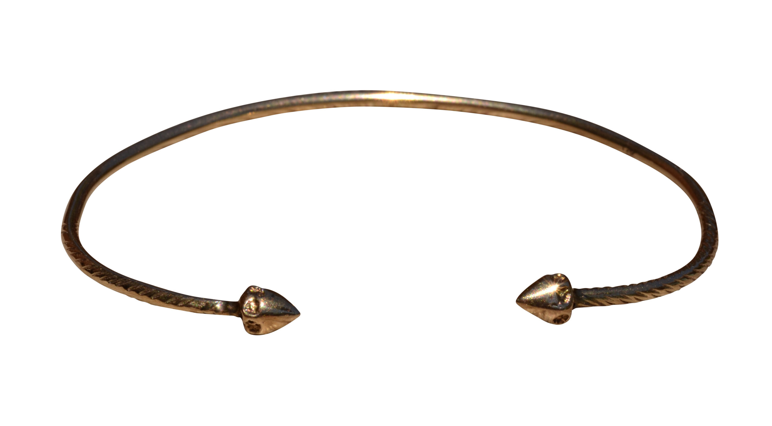 SOLD - The Belmar: Vintage Minimalist Bangle Bracelet in Yellow Gold