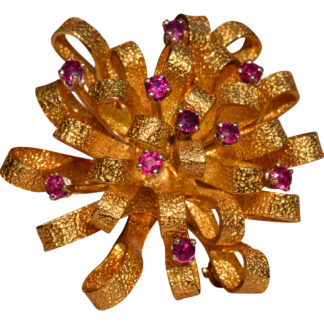 The Des Chatels: Tiffany And Company New York Ruby Ribbon Brooch