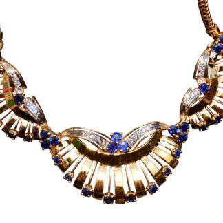 The Charlesbourge:  Antique Tiffany and Company Sapphire and Diamond Necklace