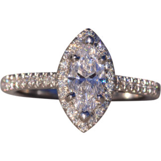 The Ashland: Marquise Cut Natural Diamond Engagement Ring