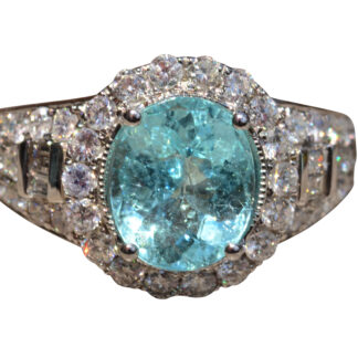 SOLD - The Dallas:  2.55 Carat Pariaba and Diamond Ring